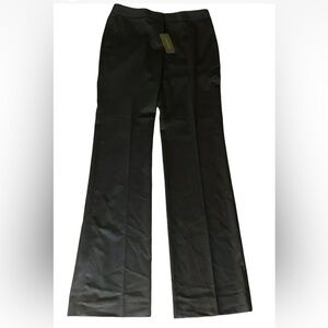 New Bottega Veneta Pants Uniform Stretch Wool Long Black Wide Leg Size 8/44